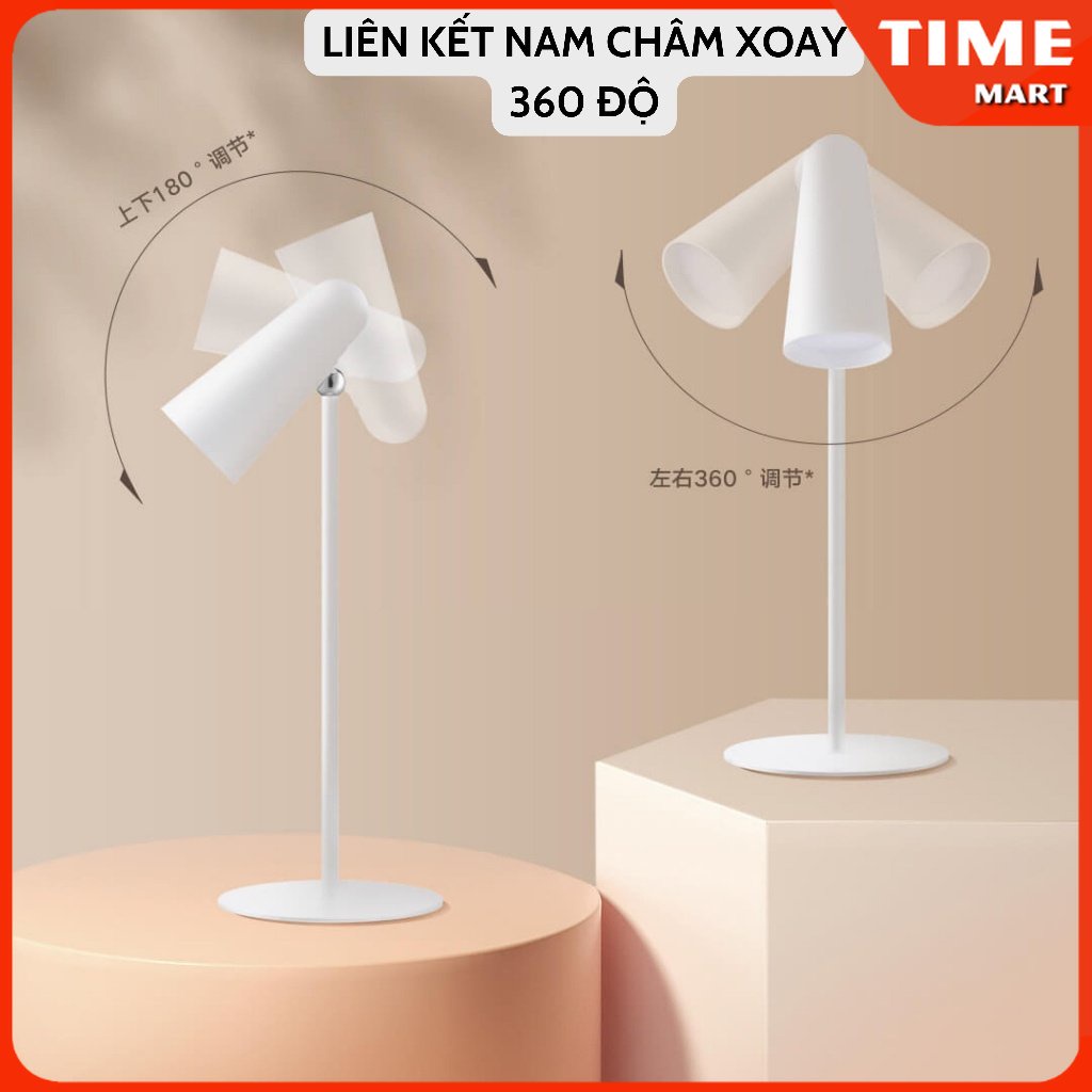 [ CHÍNH HÃNG ] Đèn bàn học sạc đa năng Xiaomi Mijia. Đèn ngủ kẹp bàn, pin 2000mah [ TIME_MART ]