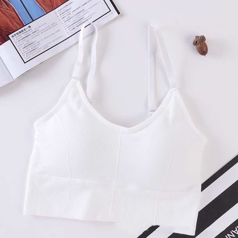 Áo Ngực Thể Thao Không Đường May Có Đệm Nâng Ngực Chống Lóa Lưng Đẹp Mắt Không Gọng Thép Dành Cho Bạn Nữ
