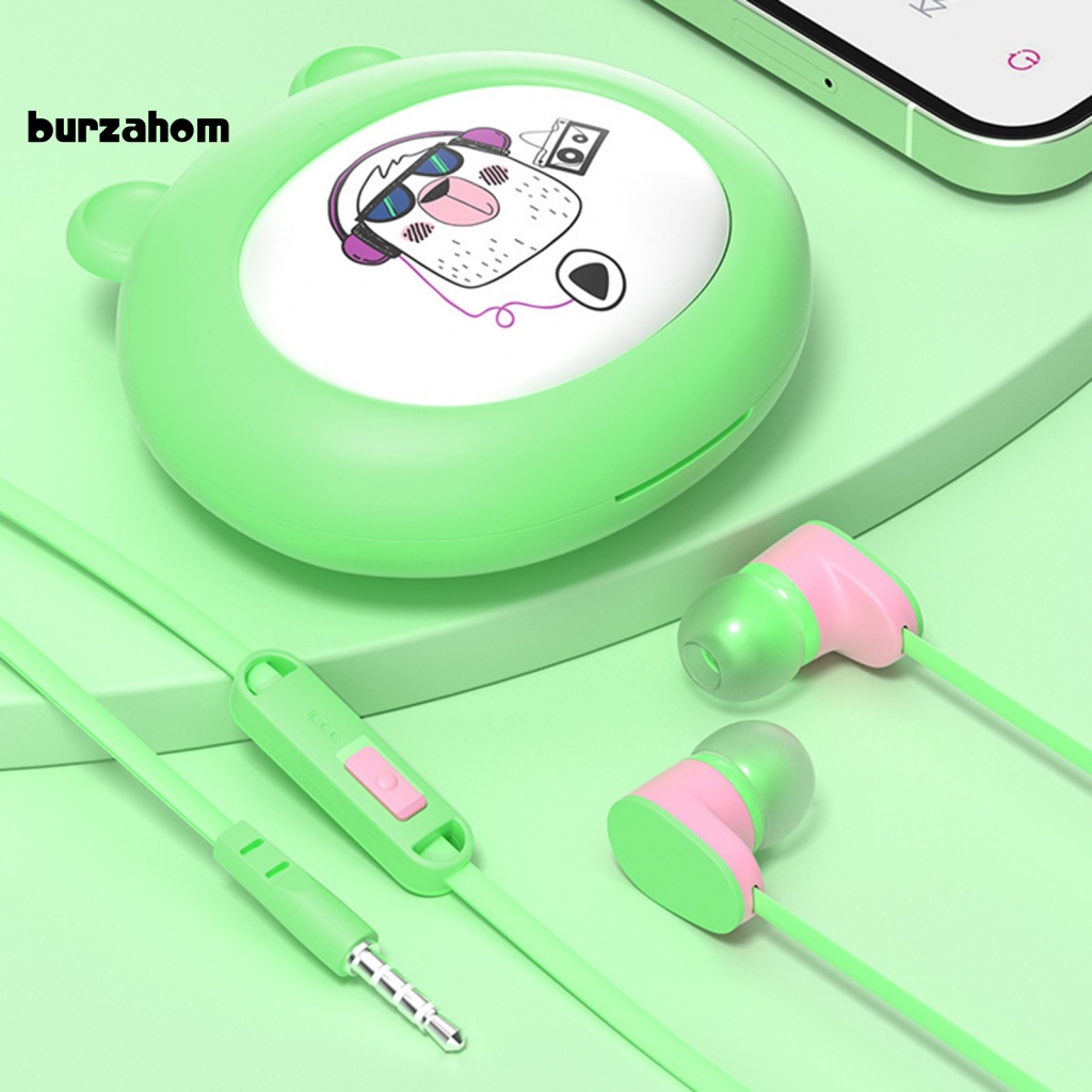 Tai Nghe Nhét Tai Có Dây HiFi 3.5mm 9D Kèm Hộp Đựng Họa Tiết Hoạt Hình Phong Cách Thể Thao Cho Học Sinh