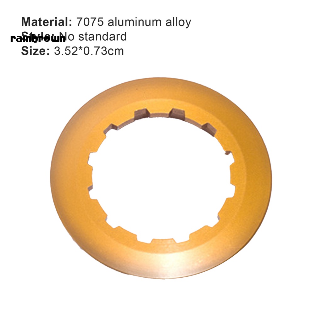 &lt; Rainbrown &gt; Vỏ Bọc Bánh Đà Xe Đạp Bằng Hợp Kim Nhôm Siêu Bền Chống Mài Mòn Dễ Lắp Đặt