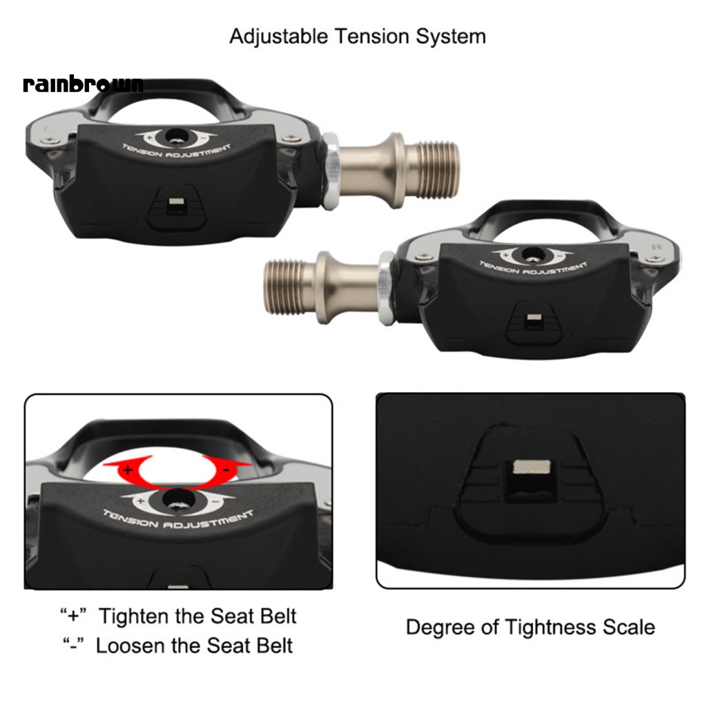 1 Bộ Bàn Đạp Tự Khóa Bằng Hợp Kim Nhôm Siêu Nhẹ Cho Xe Đạp