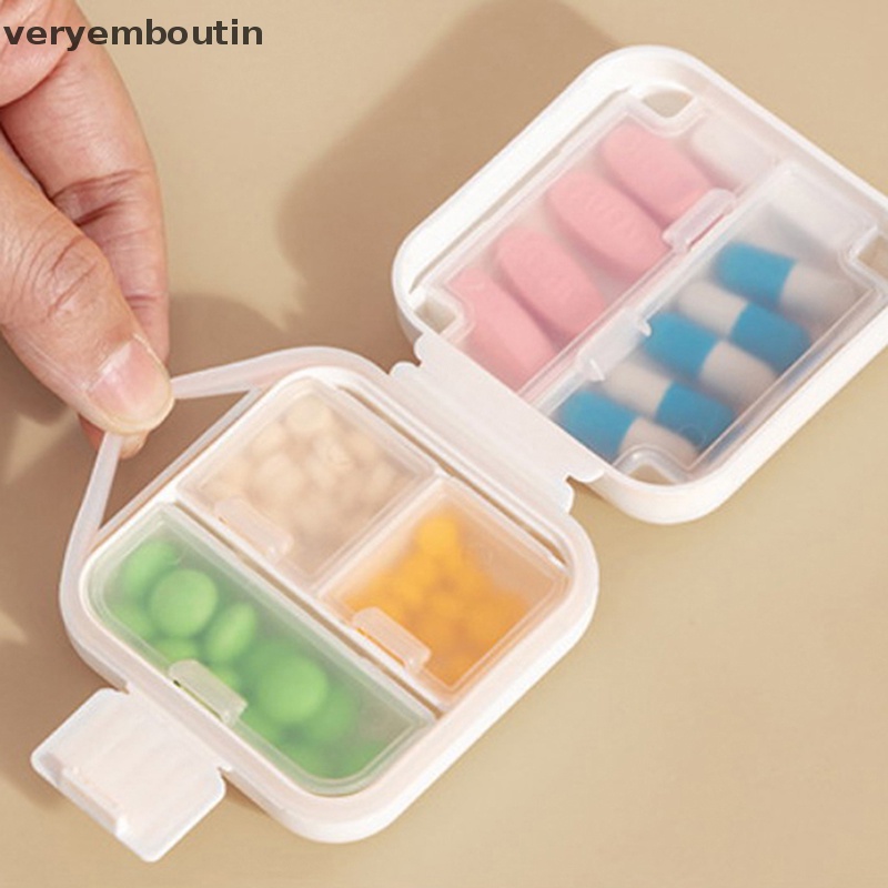 Hộp Đựng Thuốc Bằng Nhựa Hai Ngăn Thiết Kế Nhỏ Gọn Tiện Lợi