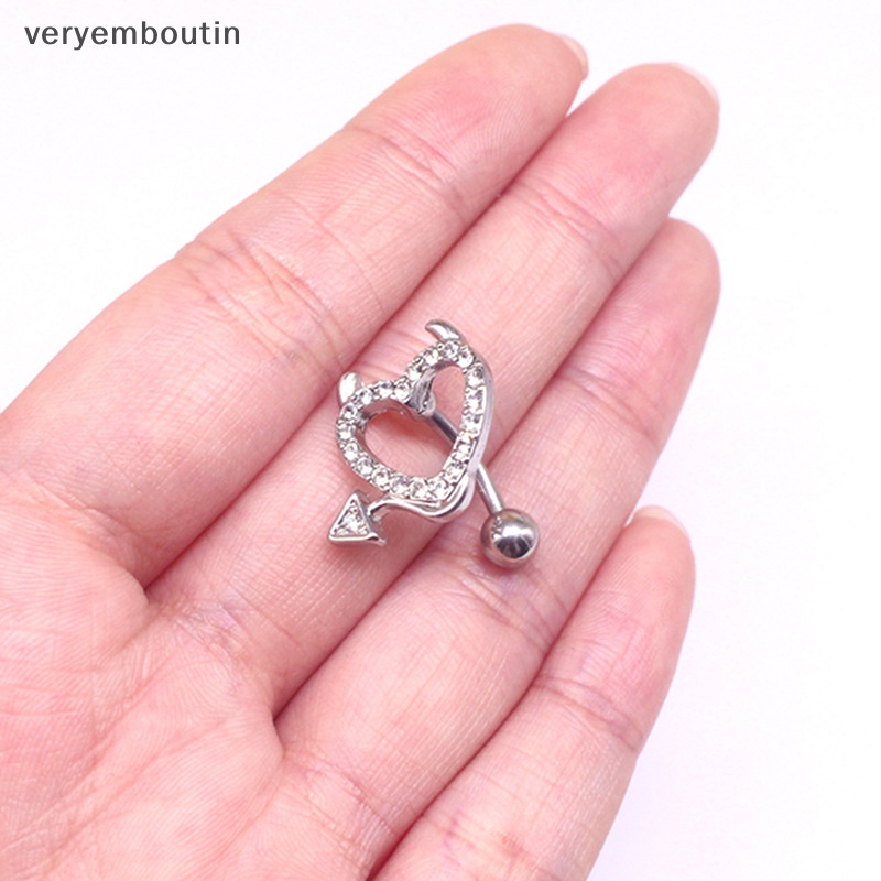 Khuyên RốN HìNh Tim BằNg ThéP Y Tế