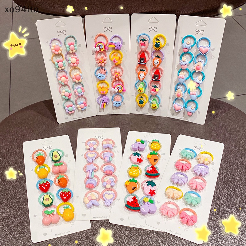 Set 10 Dây Cột Tóc Co Giãn Dễ Thương Cho Nữ