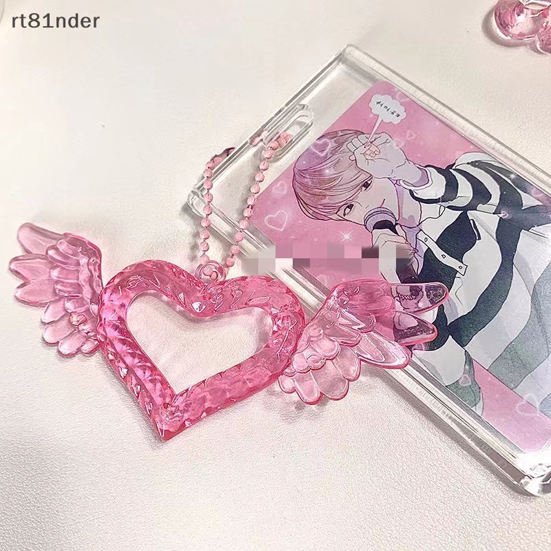 Rt Móc Khóa Xe Hơi Album Ảnh Mặt Trái Tim Trái Tim Rỗng Màu Hồng Tokyo Llaveros Quà Tặng Bạn Gái Bạn Gái