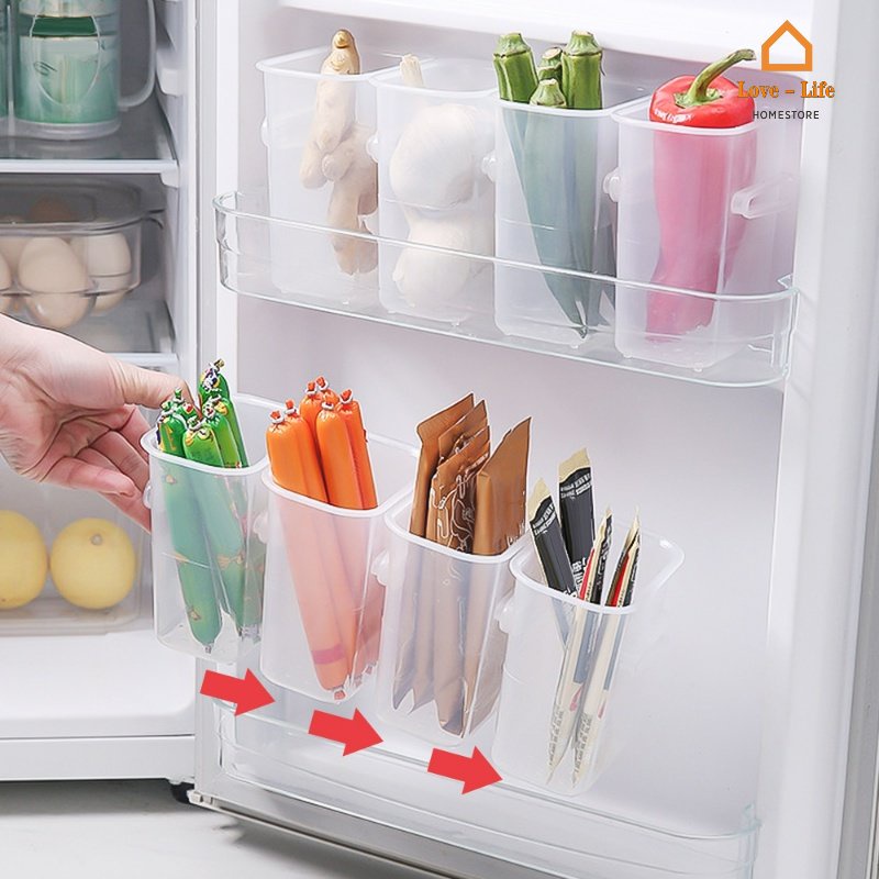 Hộp Đựng Gia Vị Chia Ngăn Có Lỗ Thoát Nước Tiện Dụng Cho Tủ Lạnh / Gia Đình DIY