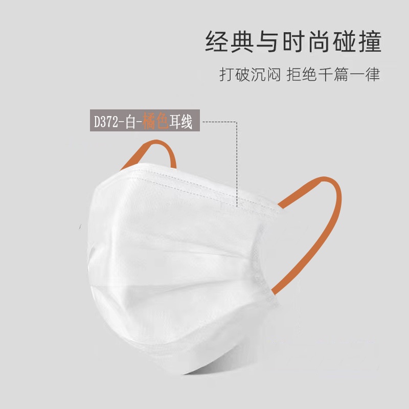 Khẩu Trang Người Lớn Màu Trắng Có Dây Đeo Tai Độc Đáo Bảo Vệ Chống Nhỏ Giọt