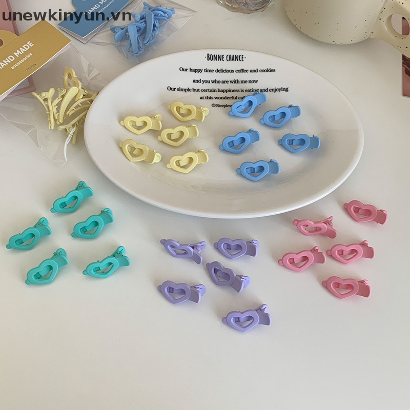 Set 5 Kẹp Tóc Hình Trái Tim Phong Cách Hàn Quốc Cho Nữ