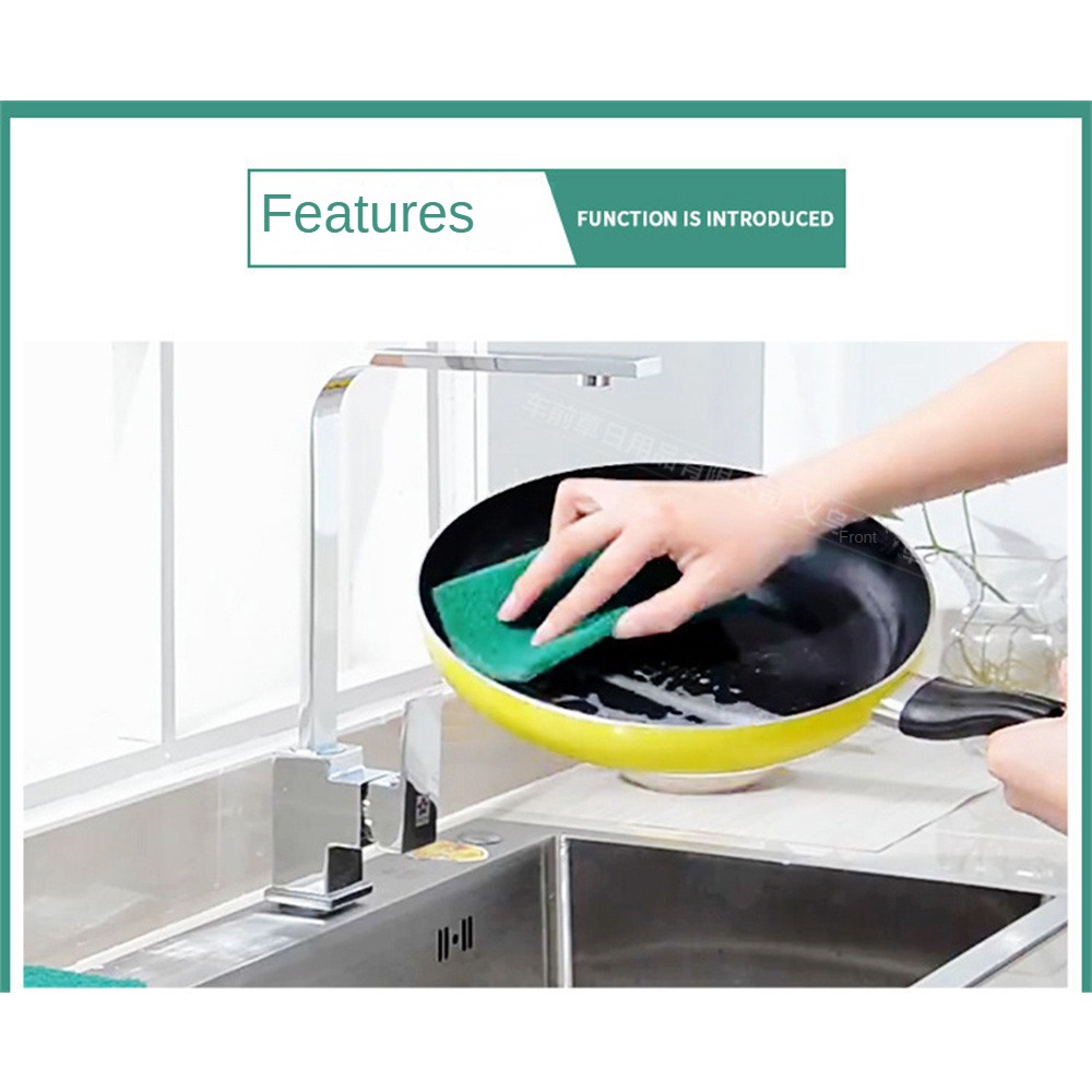 Set 3 Bàn Chải Xốp Kim Cương Chà Nồi Khử Nhiễm Mạnh Cho Nhà Bếp