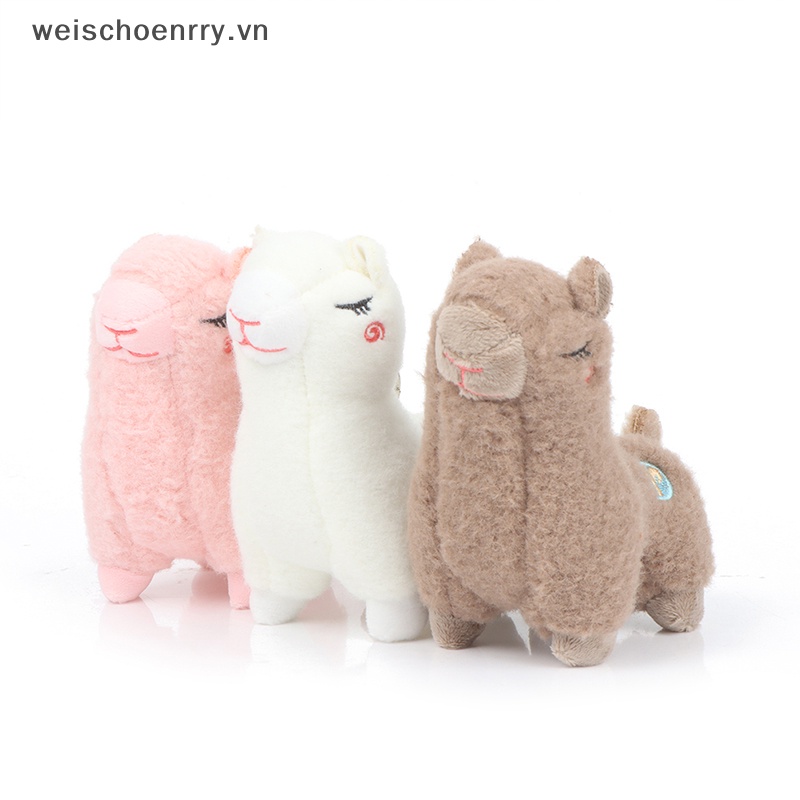 Móc Khóa Hình Lạc Đà Alpaca Nhồi Bông Mini Dễ Thương