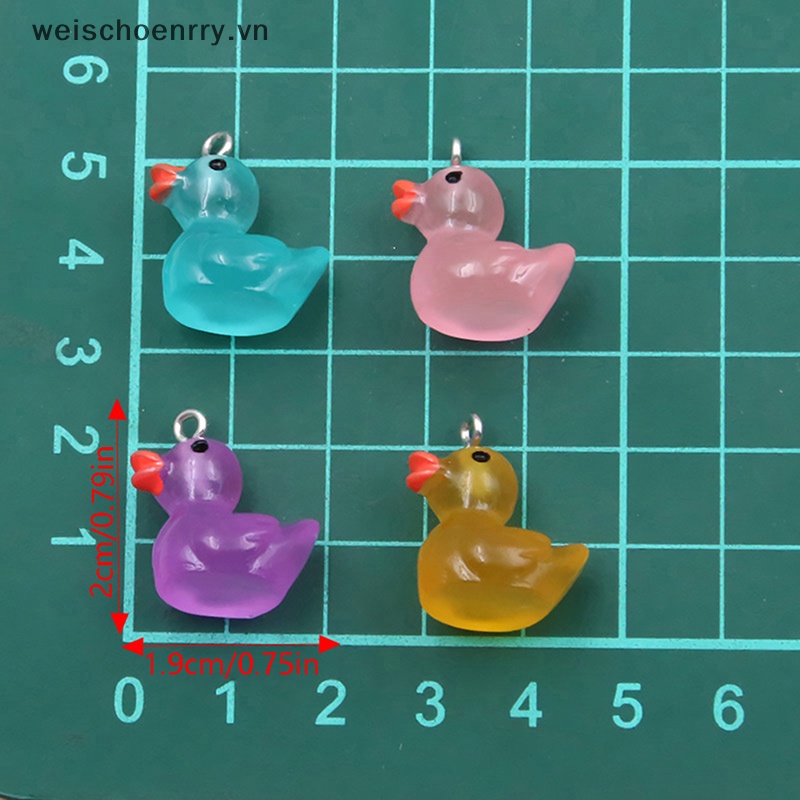 1 Tượng Vịt Mini Bằng Nhựa Phát Sáng Trang Trí Tiểu Cảnh