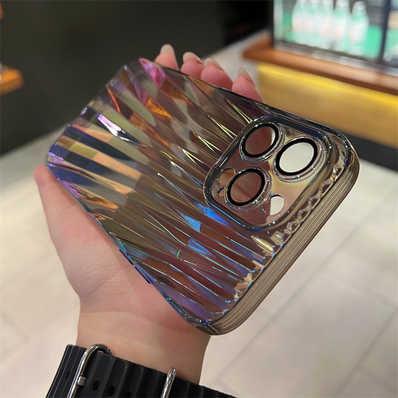 Sang Trọng Ốp Điện Thoại Mềm Chống Sốc Màu gradient Cho iPhone 14 13 12 Pro max plus 11