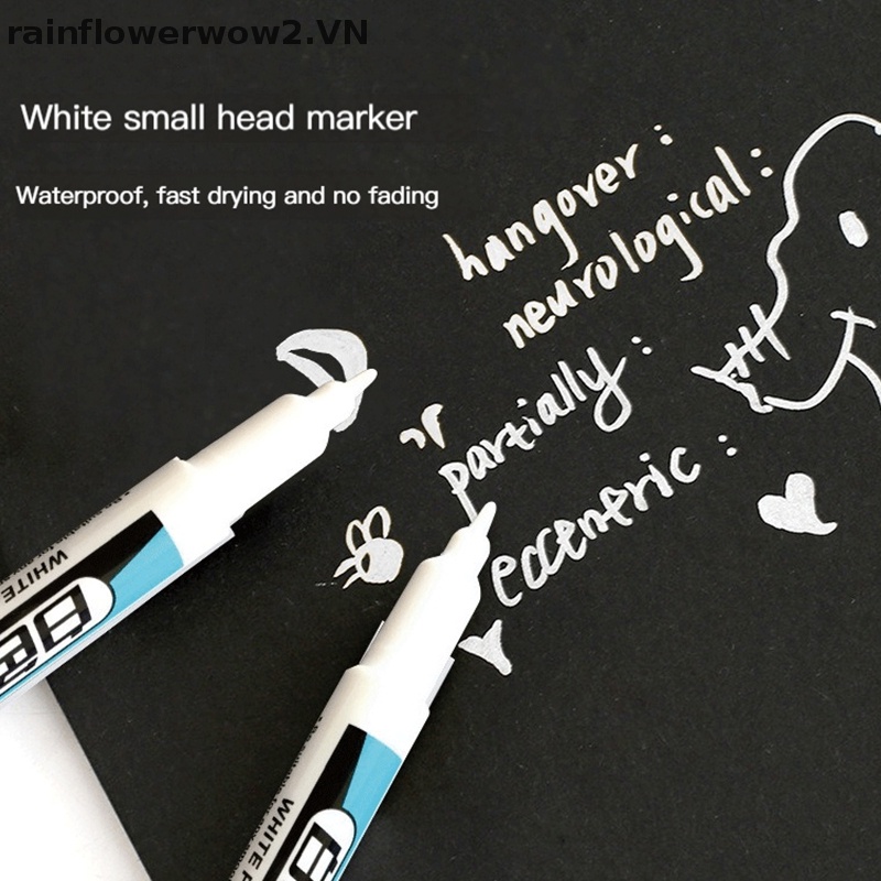 Bút Lông Đánh Dấu Lốp Xe Hơi Màu Trắng Chống Thấm Nước 0.7 / 1.0 / 2.5mm