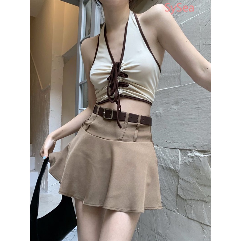 Áo Hai Dây Rút Dây Thiết Kế Quyến Rũ Cho Nữ