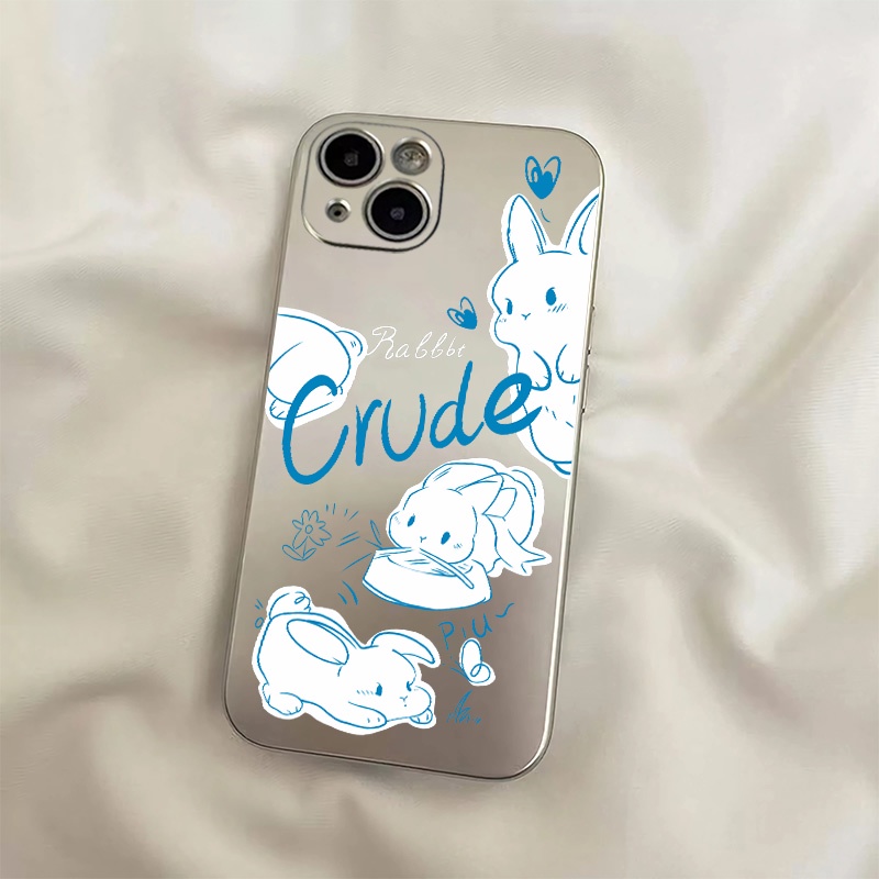 Ốp Điện Thoại TPU Silicone Mềm Mạ Điện Chống Sốc In Hình Thỏ Đáng Yêu Cho IPhone 14 11 13 12 Pro Max XS XR X 8 + 7 6S Plus