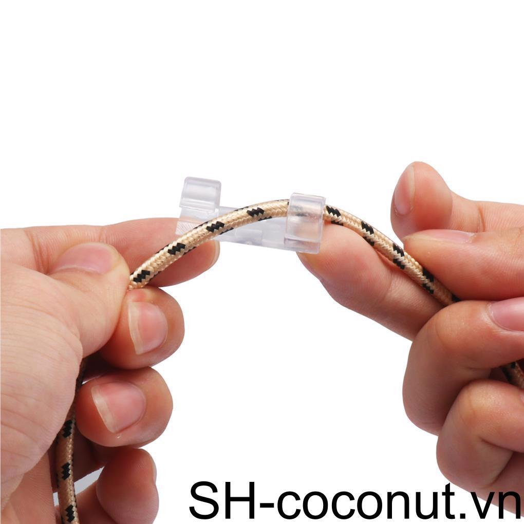 Set 20 Kẹp Giữ Dây Cáp Gắn Tường Tự Dính Chắc Chắn