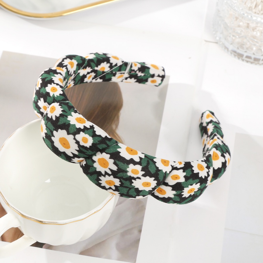 Băng Đô Cài Tóc Xốp In Họa Tiết Hoa Phong Cách Hàn Quốc Mới Cho Nữ