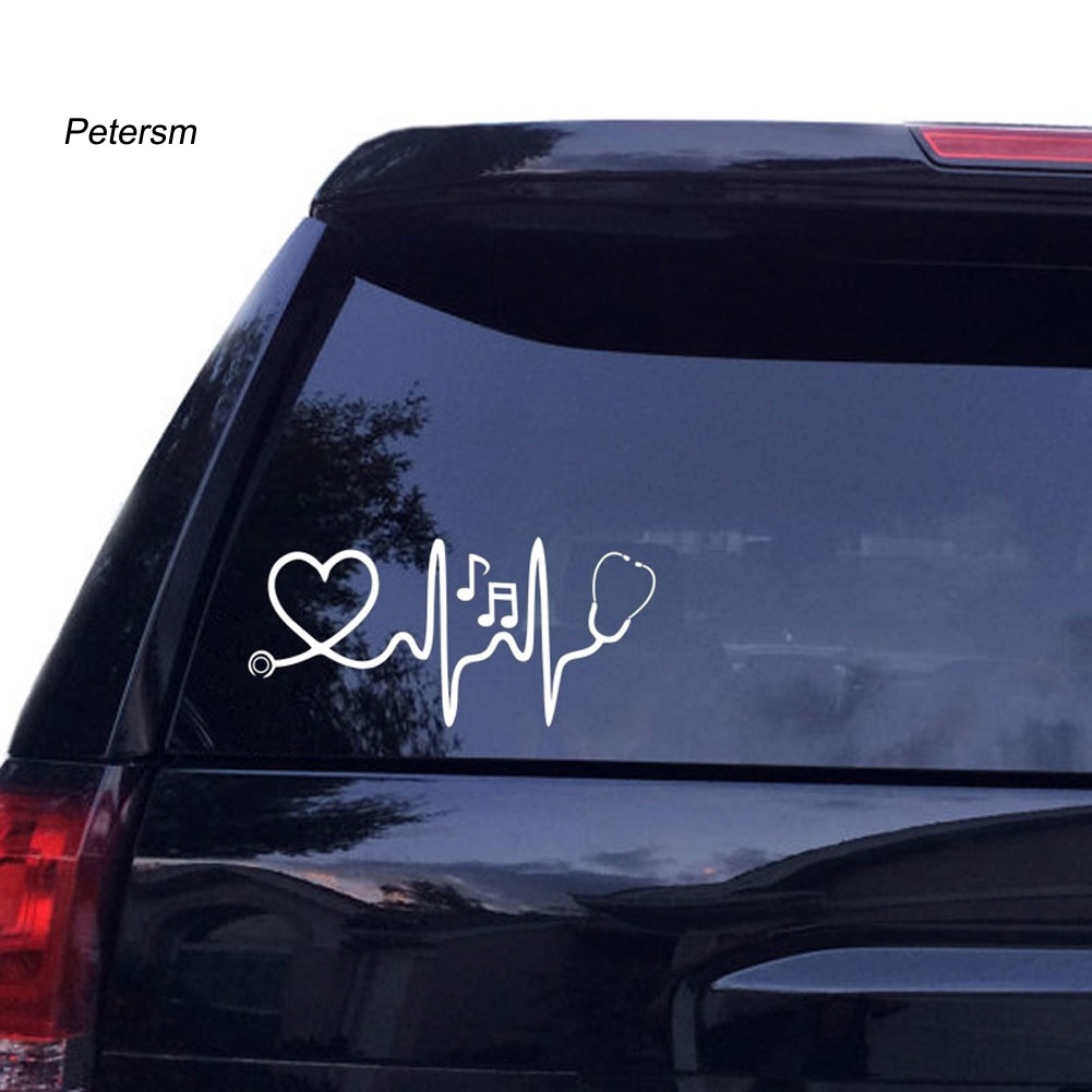 Đề Can Dán Trang Trí Xe Hơi Hình Nốt Nhạc Bằng Nhựa PP Phản Quang