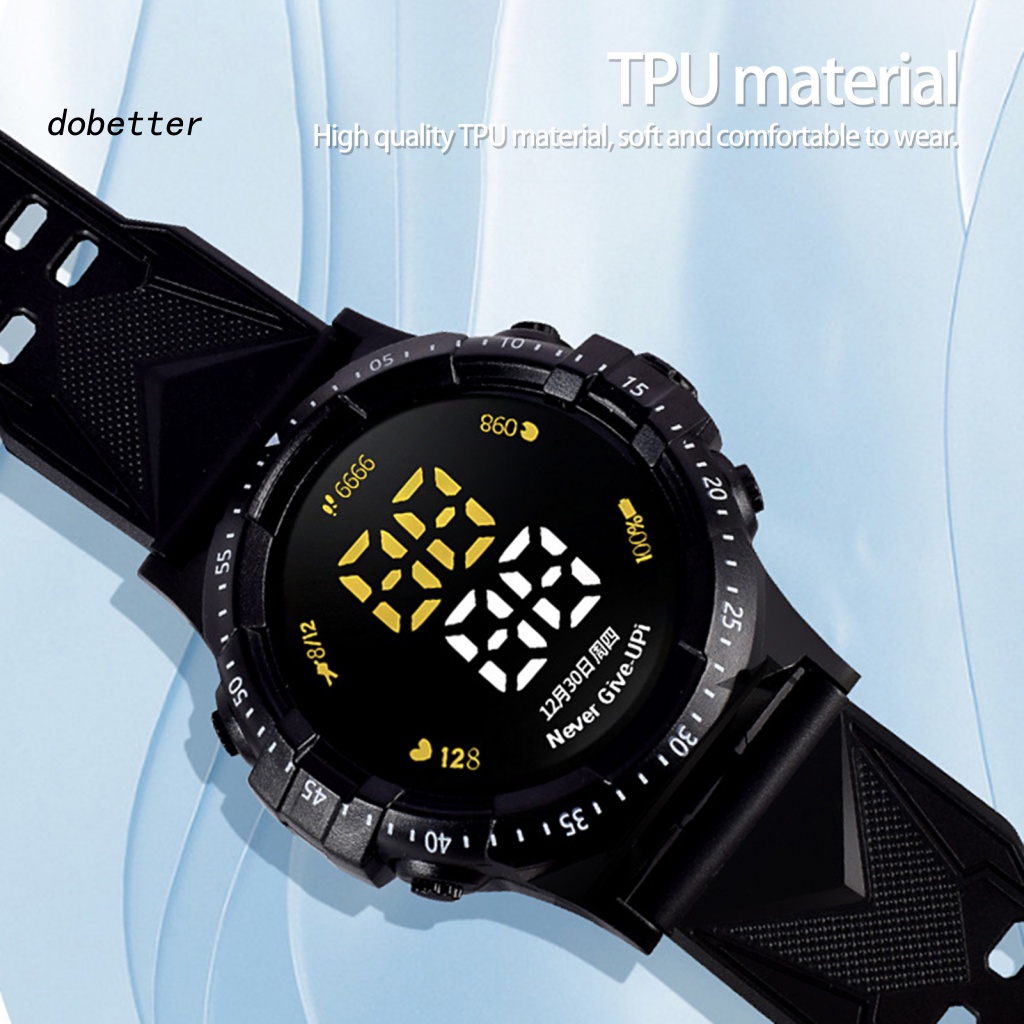 &lt; Dobetter &gt; Đồng Hồ Thể Thao Kỹ Thuật Số Màn Hình LED Lỗ Lớn Thoáng Khí Chống Mồ Hôi Đa Năng Thoải Mái Mặc Hàng Ngày Cho