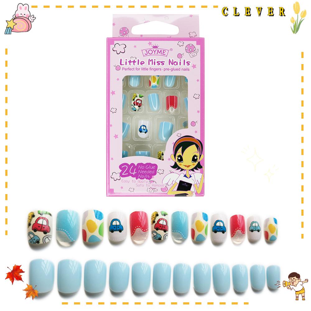 Bộ 24 Móng Tay Giả Dạng Nhấn Tiện Dụng Cho Bé