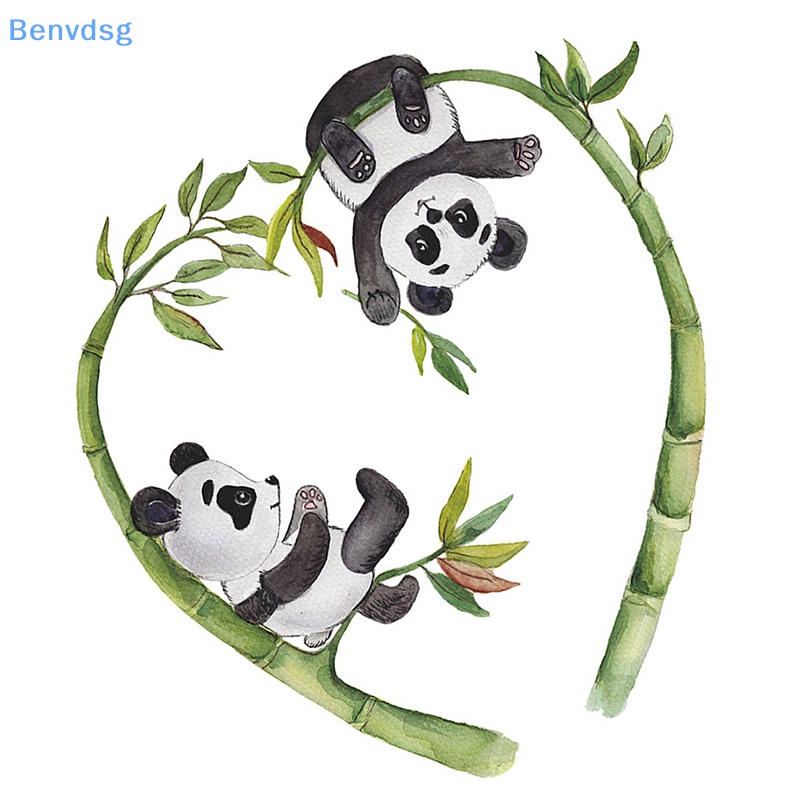 Miếng Dán Tường Bằng PVC Hình Gấu Trúc Hoạt Hình Dễ Thương