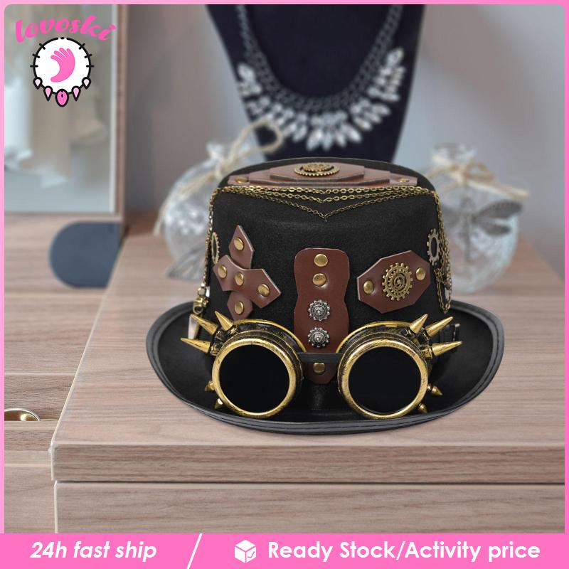 Mũ Fedora Phong Cách Steampunk Gothic Hóa Trang