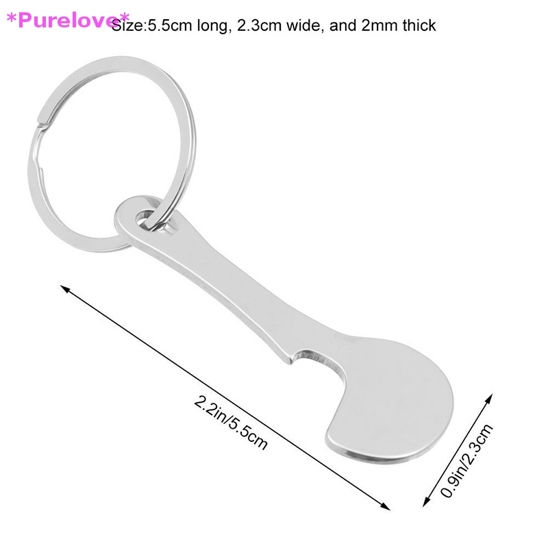 Purelove > Móc Chìa Khóa Xe Đẩy Mua Sắm Tokens DIY Bằng Hợp Kim Nhôm Trang Trí Phòng Mới