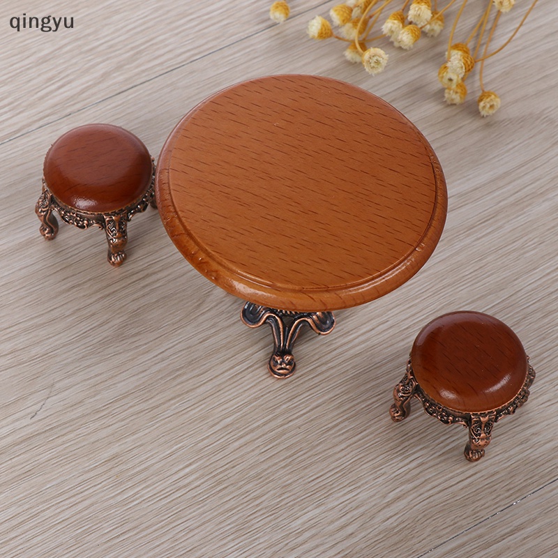 Bộ Bàn Ghế Nội Thất Tròn Cho Nhà Búp Bê Tỉ Lệ 1: 12