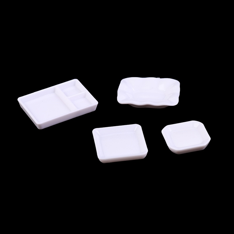 Set 12 Đĩa Trắng 1: 12 Dùng Để Trang Trí Nhà Búp Bê