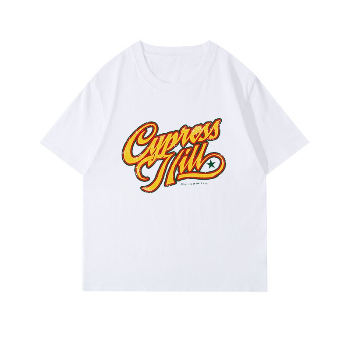 Áo Thun 100% Cotton Tay Ngắn Cổ Tròn In Họa Tiết Phong Cách Hàn Quốc Cho Nữ