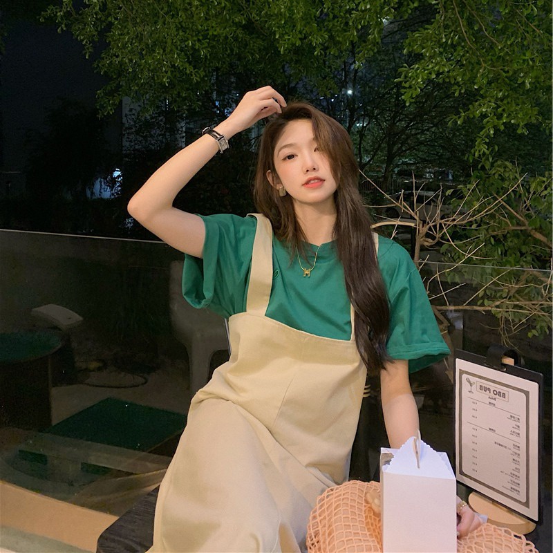 Áo Thun Tay Ngắn Cổ Tròn Dáng Rộng Phong Cách Thời Trang Harajuku Dành Cho Nữ