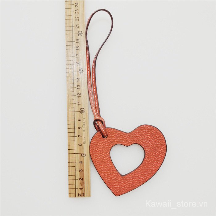 Hàng Mới Về!}Móc Khóa Túi Xách Da Pu Hình Trái Tim Xinh Xắn