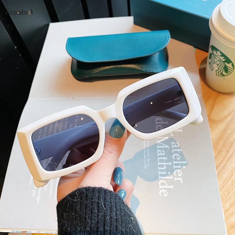 Kính Mát Gọng Vuông Nhiều Màu Sắc Phong Cách Hip Hop Đường Phố Cho Nam Và Nữ