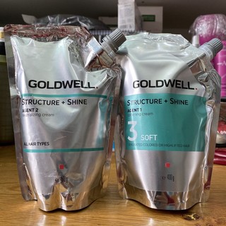 Cặp thuốc duỗi uốn cao cấp Goldwell Structure + Shine 400mlx2