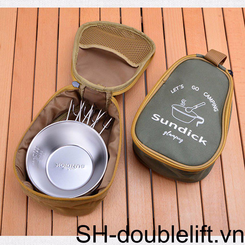 Túi Đựng Dụng Cụ Ăn Uống Cỡ Lớn Có Khóa Kéo Tiện Dụng Mang Theo Du Lịch Cắm Trại