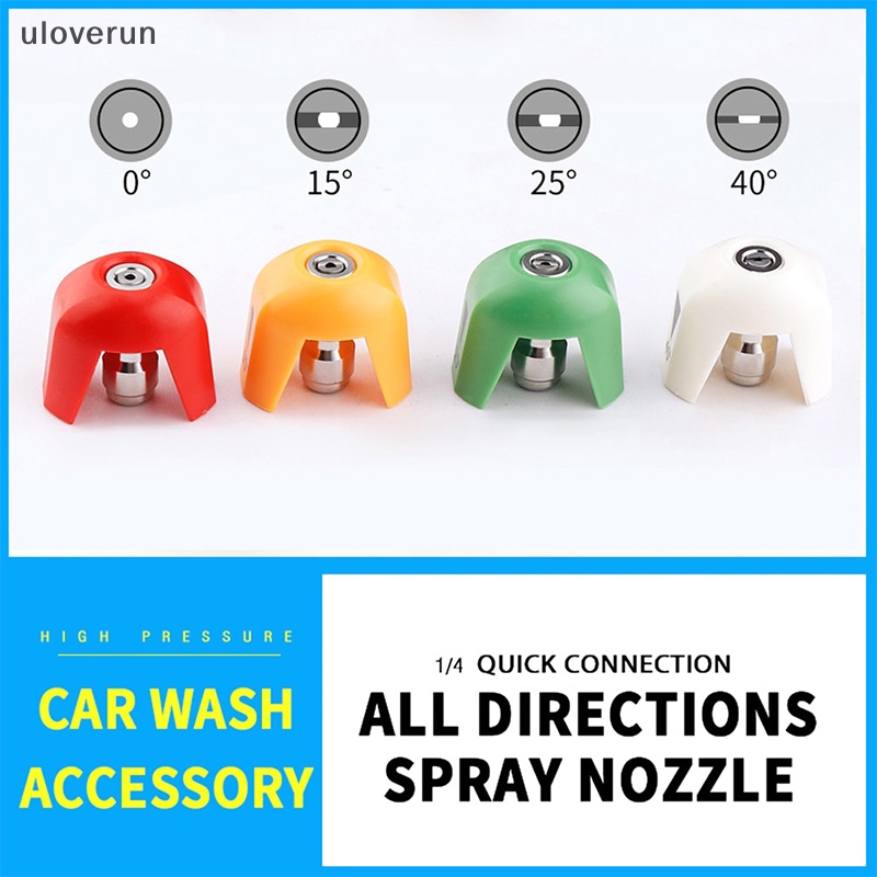 Đầu Vòi Phun Nước Áp Suất Cao 1 / 4 &quot;Inch Fitg Ren 0 15 25 40 Độ Bằng Thép Không Gỉ