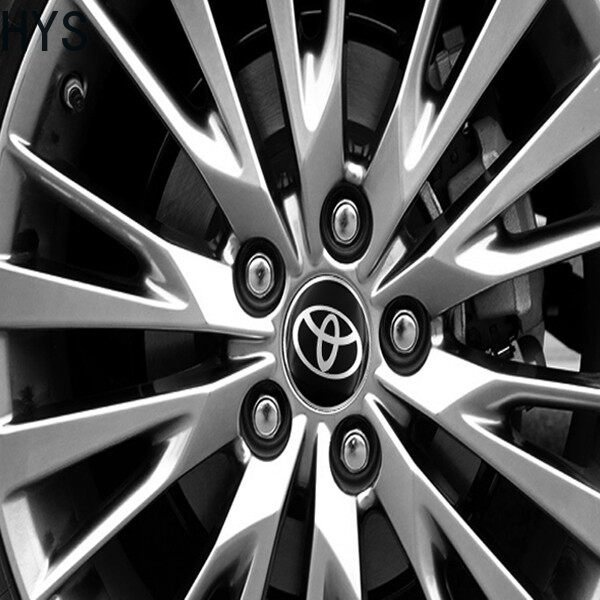 Set 4 Miếng Dán logo Trang Trí Trục Bánh Xe Hơi Toyota