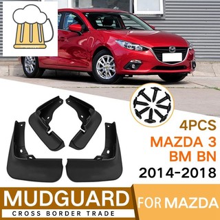 Tấm chắn bùn ô tô 4 cái cho mazda 3 bm bn axela hatchback 2014-2018 tấm chắn bùn tấm chắn bùn tấm chắn bùn tấm chắn bùn phụ kiện