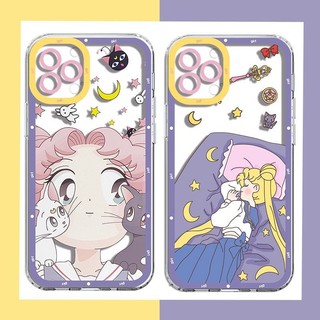 Sailor Moon Ốp Điện Thoại Trong Suốt Chống Va Đập Cho iPhone 14 Pro Max 13 12 Mini 11 XS XR X 8 7 Plus 6S 6 SE
