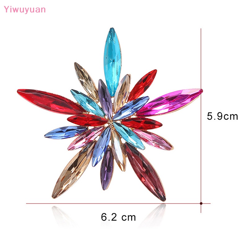 Ghim Cài Áo Hình Bông Tuyết Đính Đá Nhân Tạo Thời Trang Dành Cho Nữ