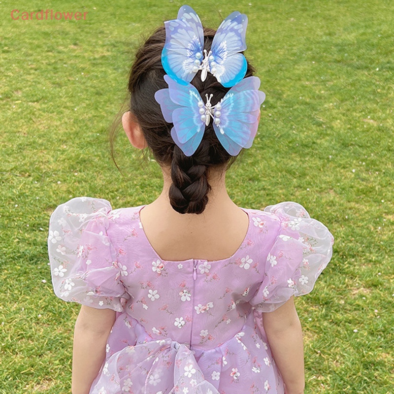 Kẹp Tóc Hình Cánh Bướm Đính Ngọc Trai Xinh Xắn Cho Bé Gái