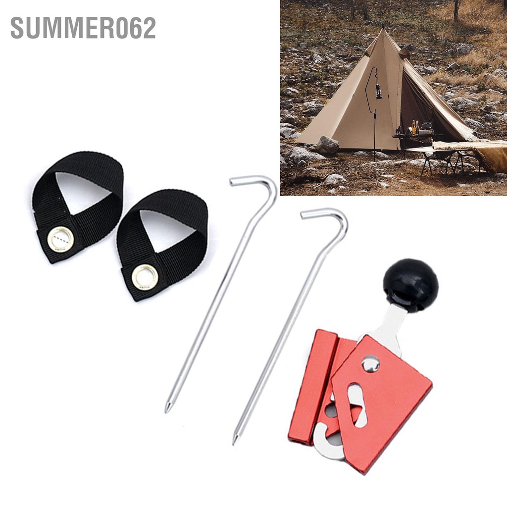 Summer062 Hỗ trợ lều Bộ phụ kiện cắm trại ngoài trời bằng hợp kim nhôm đơn có thể điều chỉnh