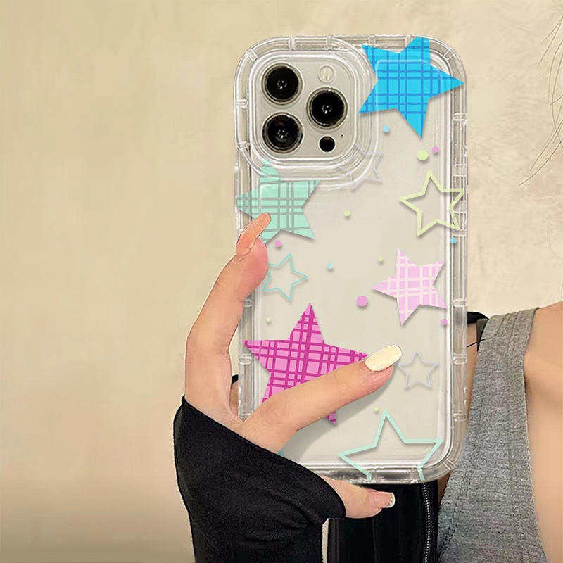 Ốp Điện Thoại TPU Silicon Mềm Trong Suốt Chống Sốc Hình Ngôi Sao Cho IPhone 11 13 14 12 Pro 7 8 6 6s Plus XS Max X XR