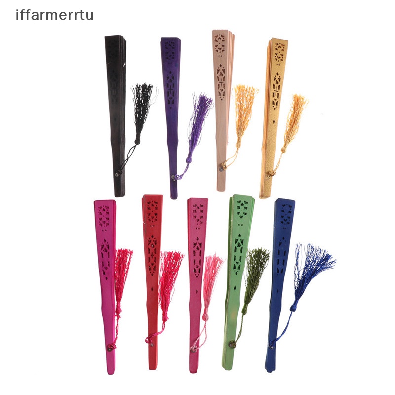 Quạt Xếp Cầm Tay Bằng Tre Khắc Họa Tiết Phong Cách Trung Hoa Thời Trang