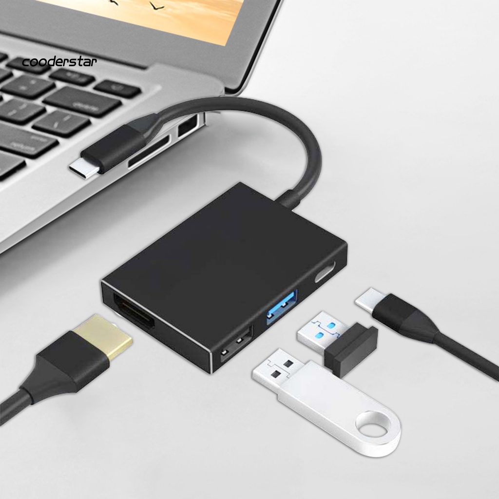 Bộ Chuyển Đổi USB Type C 4 Trong 1 Thông Dụng Dễ Lắp Đặt Cho Máy Tính PC