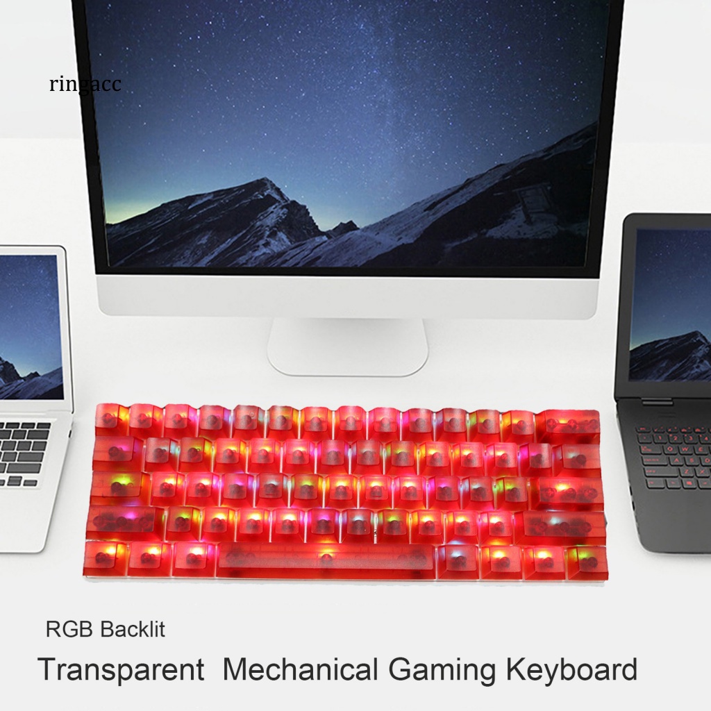 Bàn Phím RGA 104 Phím Chống Trượt Bằng ABS Trong Suốt Cho Văn Phòng
