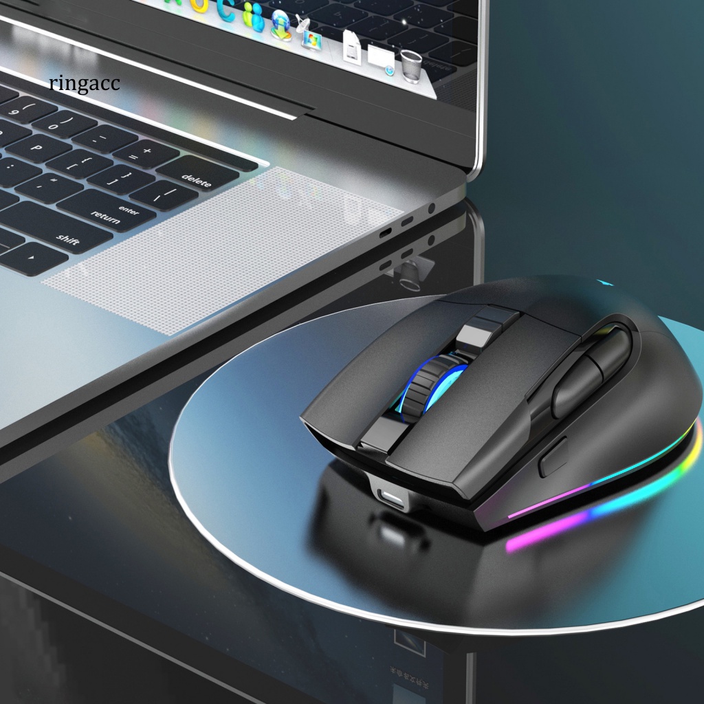 1 Bộ Chuột Quang Không Dây 11 Hiệu Ứng Ánh Sáng Bền Bỉ 1200DPI USB Dùng Để Chơi Game