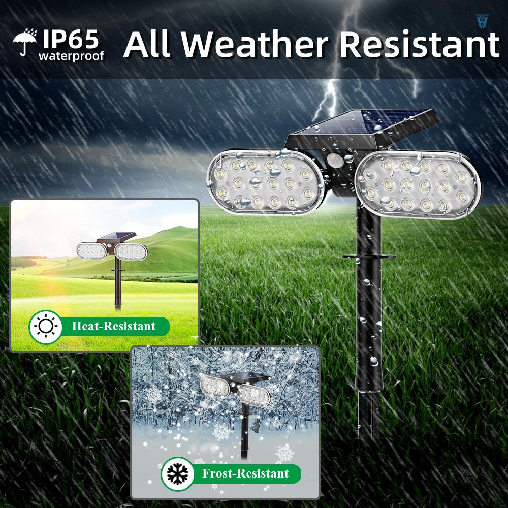 Đèn LED 32 Bóng Gắn Tường Sử Dụng Năng Lượng Mặt Trời Chống Thấm Nước IP65 2200mAh