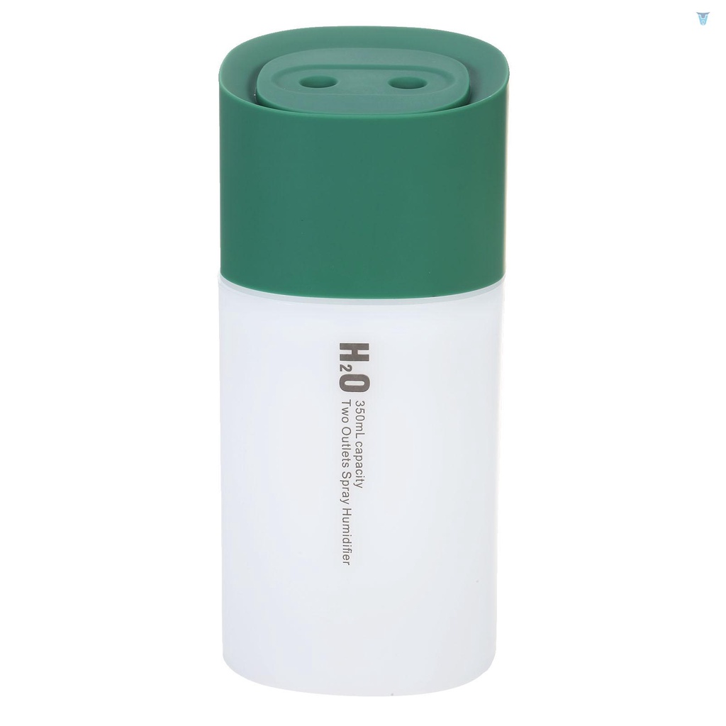 Máy Phun Sương Tạo Độ Ẩm Hai Đầu 350ml Tích Hợp Đèn Nhiều Màu Tiện Dụng