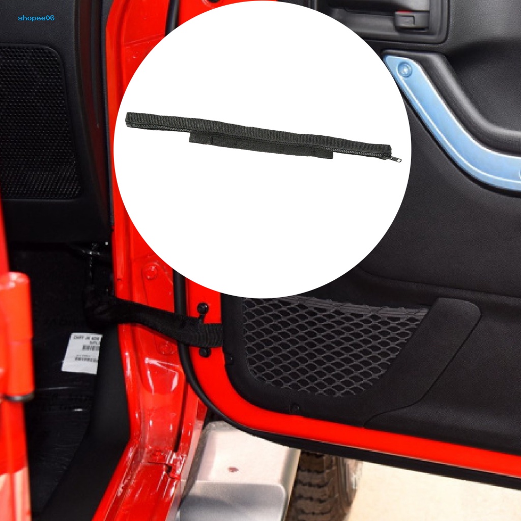 Dây Đai Giới Hạn Cửa Xe Hơi Cứng Cáp Có Khóa Kéo Màu Đen Cho Jeep Wrangler JK 2007-2017